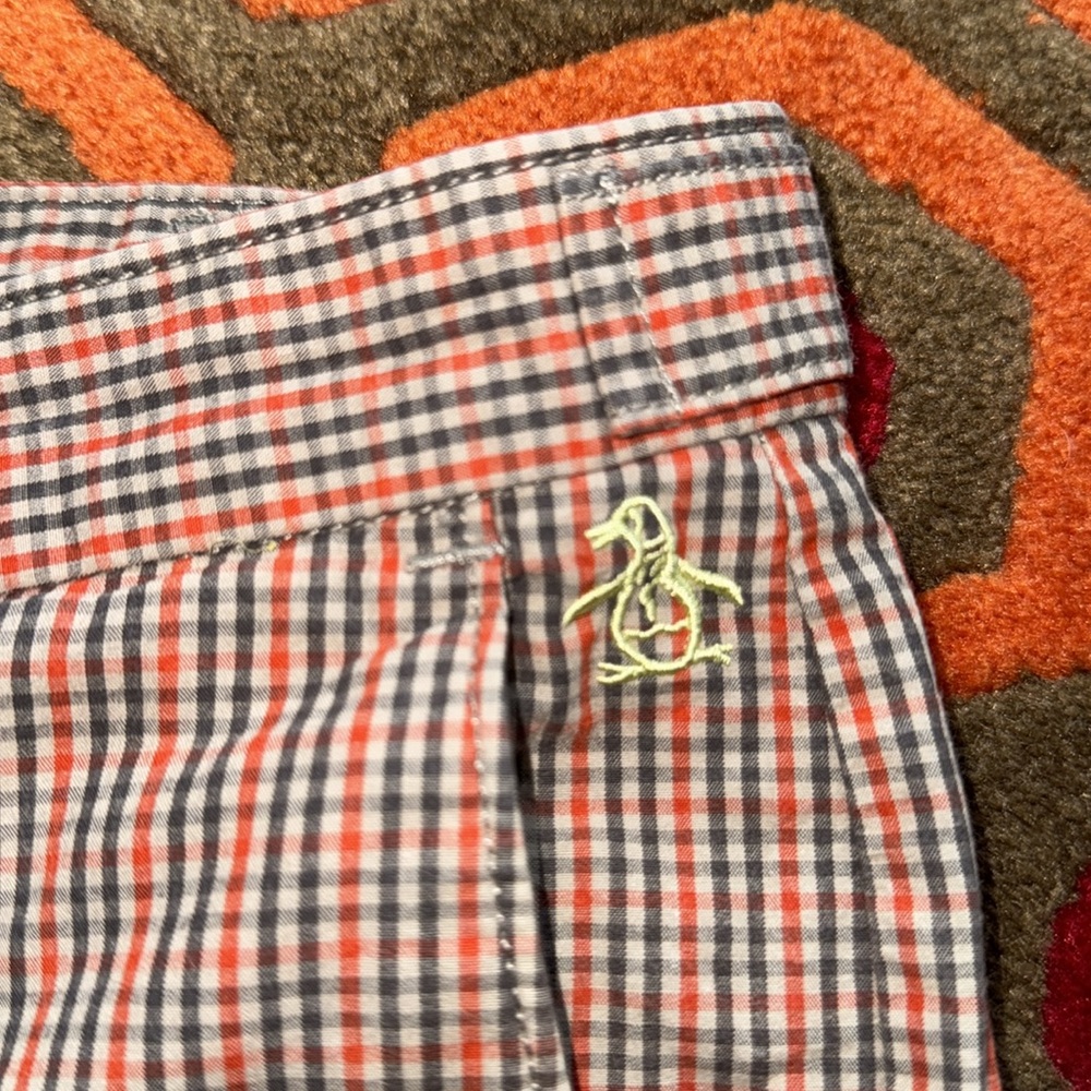 Original Penguin by Munsingwear Men's Checkered Shorts 34 waist